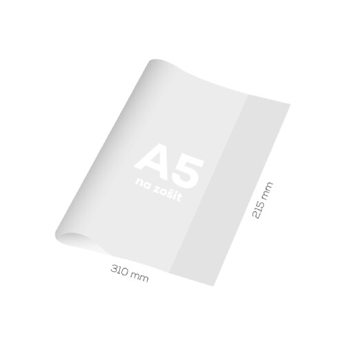 Obal na zošit A5 PVC hrubý transparentný 100 mic /1ks