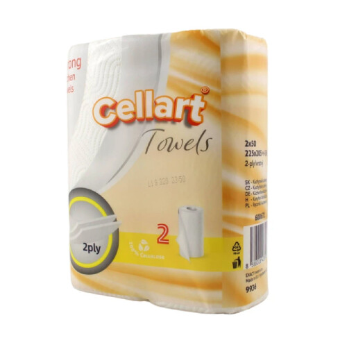 Papierové utierky kuchynské CELLART, 2 vrst. - 2ks