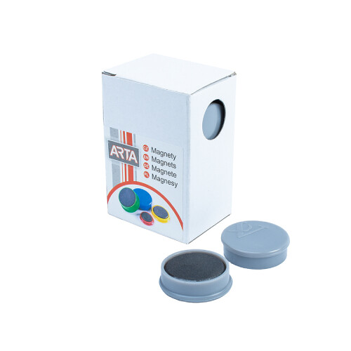 Magnety ARTA priemer 25mm, šedé (10ks v balení)