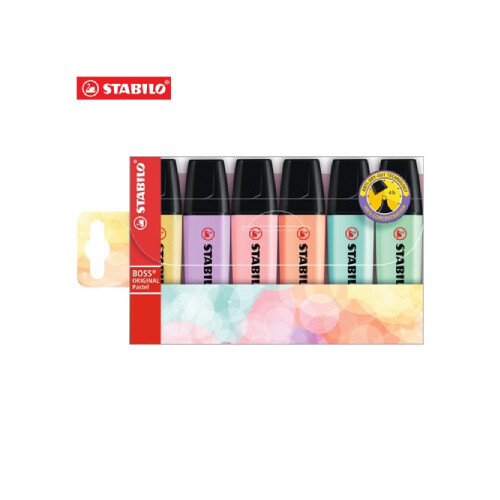 Zvýrazňovač STABILO BOSS ORIGINAL Pastel - 6 ks sada