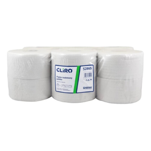 Toaletný papier JUMBO Ø 19 CM,2 vrst., 100 M (12ks) 65%  recykl.