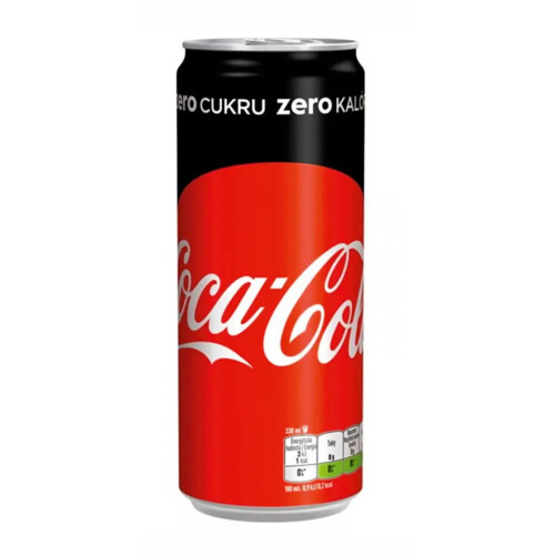 Coca Cola Zero plechovka 24 x 0,33 ℓ
