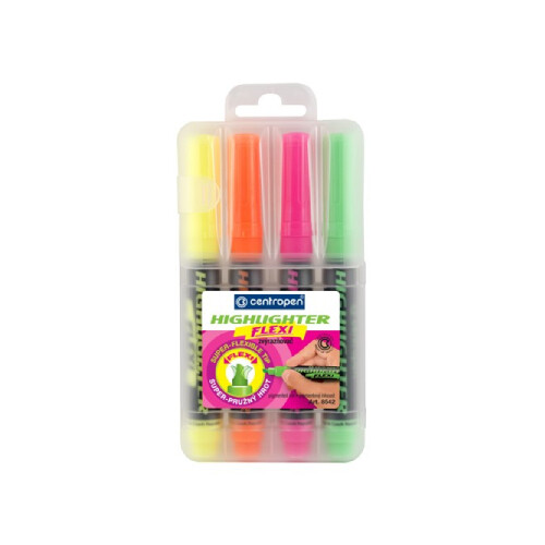 Zvýrazňovač 8542 FLEXI NEON - sada 4 ks