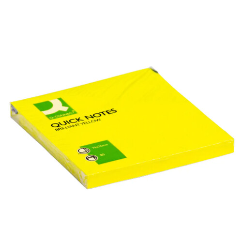 Samolepiaci bloček Q-CONNECT neónové 76x76mm (Žltá) (Žltá)