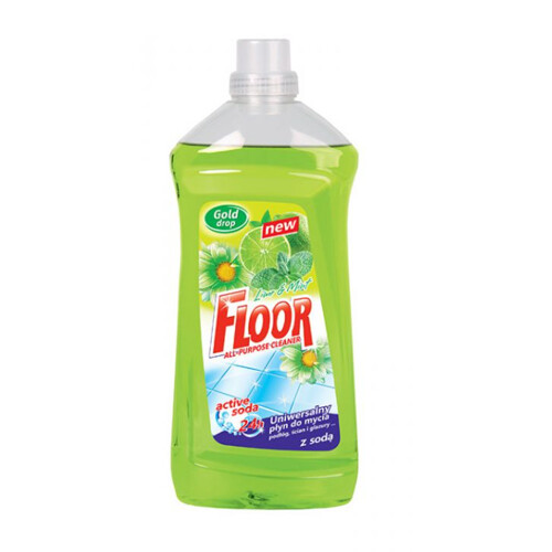 FLOOR limetka/mäta 1,5 L, silikónový prípravok na umývanie podláh, obkladov a dlažieb (limetka/mäta)