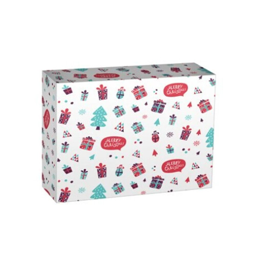 Krabicka na zakusky Cake box 250x210x70mm Christmas vianoce