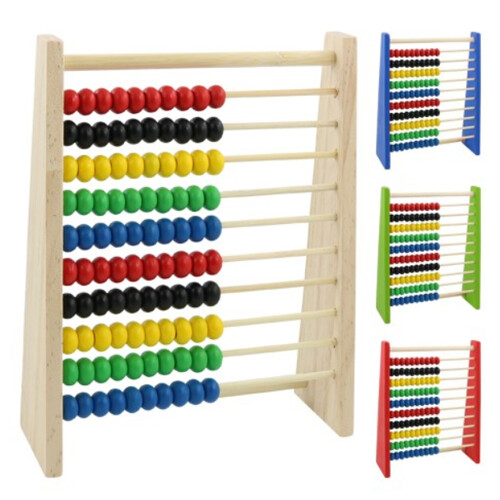 Počítadlo - drevené 16x20x5 cm, mix 4 farieb (16x20x5 cm)