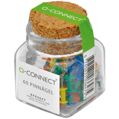 Napichovacie špendlíky Q-CONNECT mix farieb 60ks