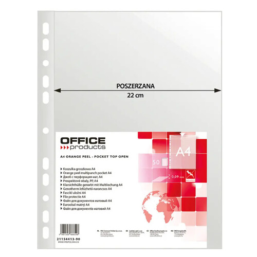 Euroobal Office Products A4 maxi extra široký matný 90mic 50ks v sáčku