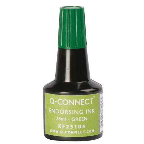 Pečiatková farba Q-CONNECT zelená 28ml