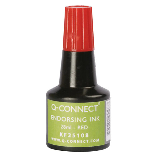 Pečiatková farba Q-CONNECT červená 28ml