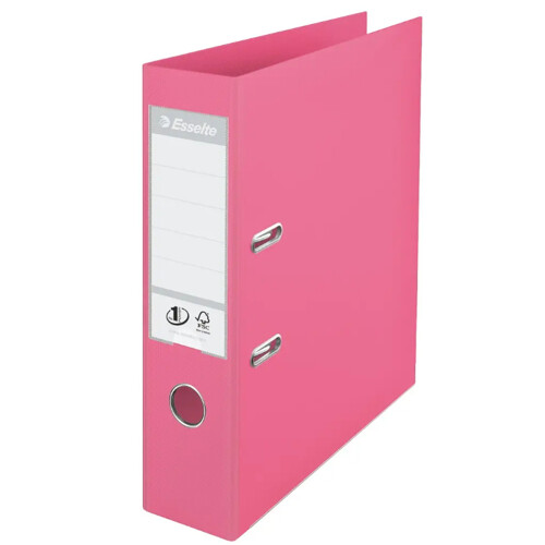 Zakladač pákový Esselte No.1 celoplastový 7,5cm Solea ružový