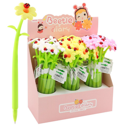 Pero gélové JUNIOR Beetle diary 0,5 mm - modrá náplň (mix /cena 1ks)