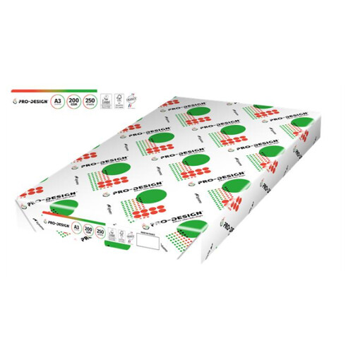 Papiere bez povlaku pre digitálnu tlač formátu A3 s väčšou gramážou Kopírovací papier, digitálny, A3, 200 g, PRO-DESIGN