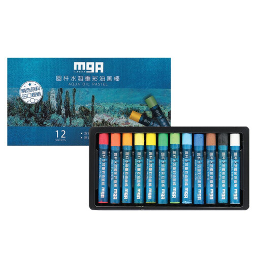 Pastel olejový M&G Aqua Oil Pastel - sada 12 ks