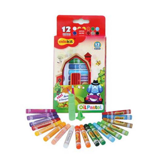 Olejové kriedy, COLOKIT ''Oil Pastel'', 12 rôznych farieb