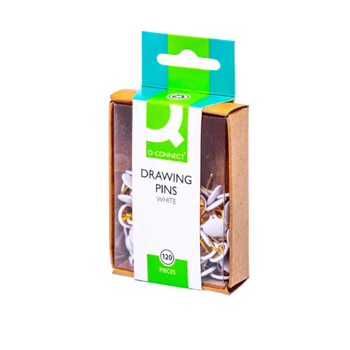 Pripináčiky Q-CONNECT 9mm biele 120ks