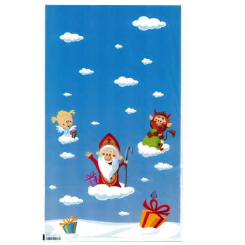 Mikulášske vrecko PP 25x42 cm - Mikuláš, anjel a čert