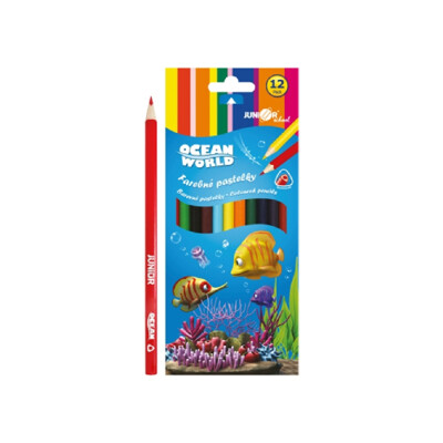 Pastelky Ocean World trojhranné 12 ks