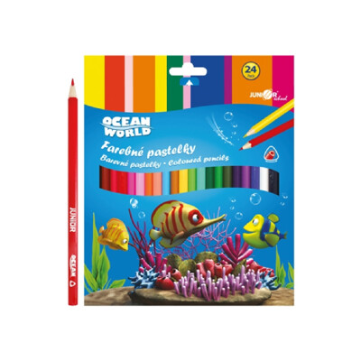 Pastelky Ocean World trojhranné 24 ks