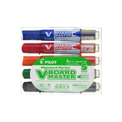 Popisovač na tabule, 2,3 mm, kuželový, PILOT &#039;&#039;V-Board Master&#039;&#039;,5ks sada