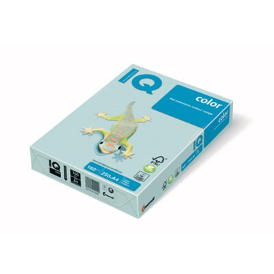 Farebný papier IQ color  modrý BL29, A4, 160g