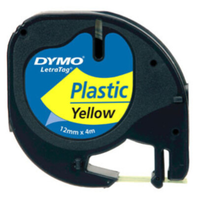 Páska do Dymo Letra Tag 12mmx4m plastová žltá