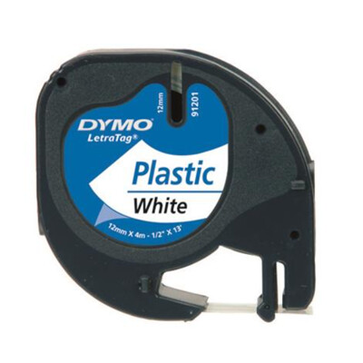 Páska do Dymo Letra Tag 12mmx4m plastová biela