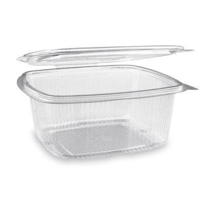 Miska hranatá priehľadná s viečkom PET 1500ml (50ks)