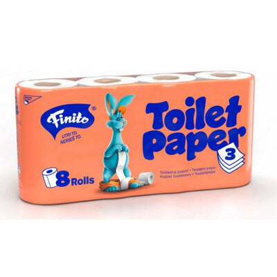 Toaletný papier FINITO 3-vrst.18m (8ks)