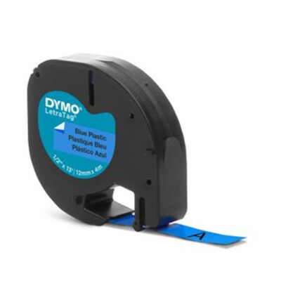 Páska do Dymo Letra Tag 12mmx4m plastová modrá