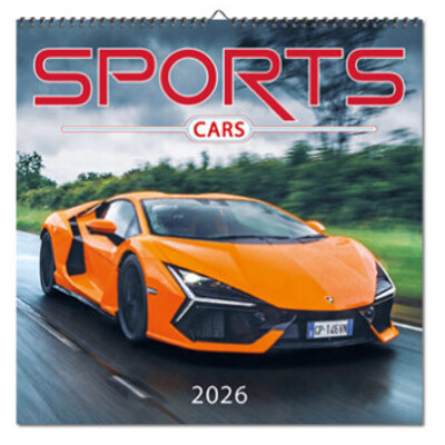 Nástenný kalendár - Sports Cars - 2026