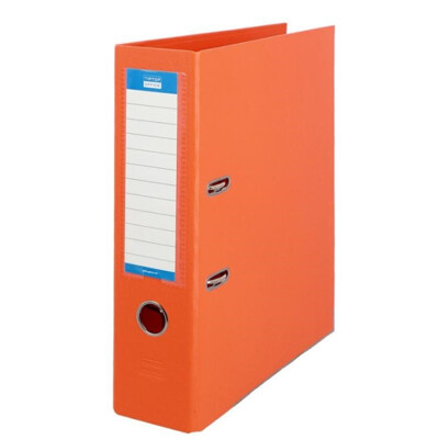 Poradač pákový Office, celoplastový A4 80 mm - oranžový (oranžový)