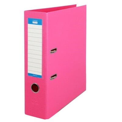 Poradač pákový Office, celoplastový A4 80 mm - ružový (ružový)
