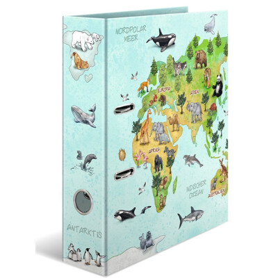 Poradač pákový A4/7cm World map/Mapa sveta (World map/Mapa sveta)