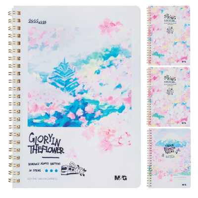 Blok linajkový so špirálou A5 Sakura time (3 dizajny)