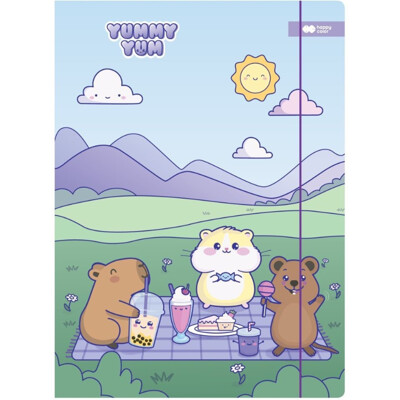 Doska s gumičkou Happy Color 24 x 31 cm (A4) kartón - Yummy Yum 1