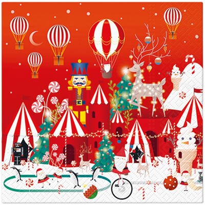 Obrúsky PAW L 33x33cm Winter Wonderland Christmas