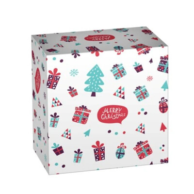 Krabička na zákusky Christmas 130x130x70 mm