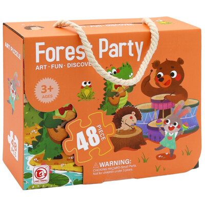 Puzzle detské 50 x 34 cm (48 ks) - Forest Party