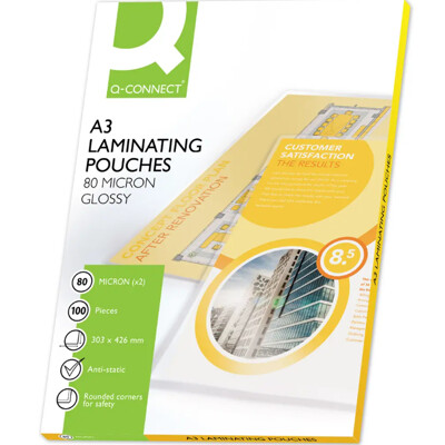 Laminovacie fólie Q-Connect 303x426 /A3/ 80mic.