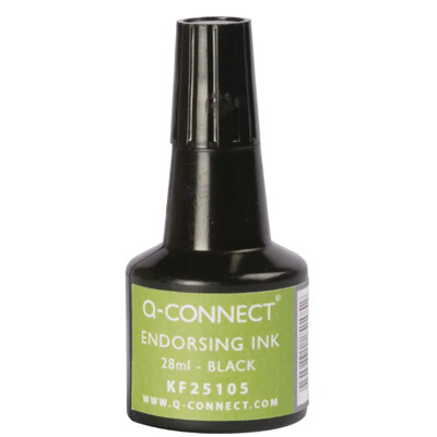 Pečiatková farba Q-CONNECT čierna 28ml