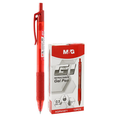 Pero gélové M&amp;G G1 (0,5 mm) - červená náplň