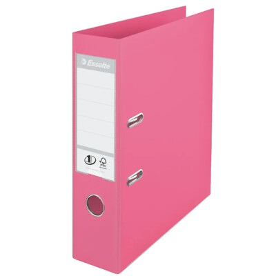 Zakladač pákový Esselte No.1 celoplastový 7,5cm Solea ružový