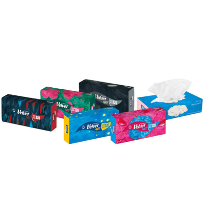 Kozmetické utierky 3-vrstvové VELVET Art 120ks