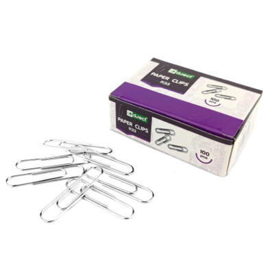 Kancelárske spony D.RECT 33 mm, kovové, balenie 100 ks
