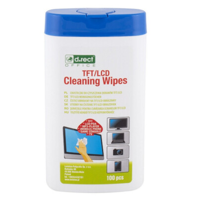 Čistiace utierky D.RECT na obrazovky, 100 ks