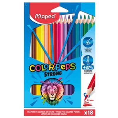 Pastelky trojhranné MAPED ''COLOR'PEPS STRONG'' sada 18 ks