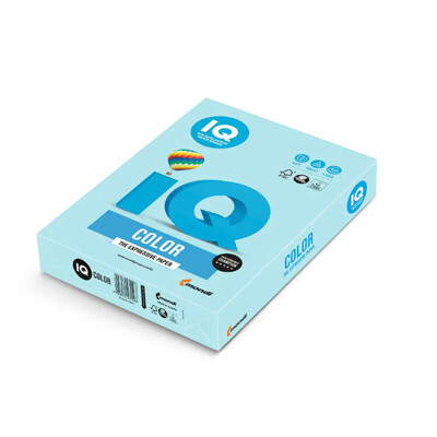 Farebný papier IQ color stredne modrý MB30, A4, 160g