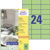 Etikety farebné 70x37mm  Avery A4 100 hárkov zelené